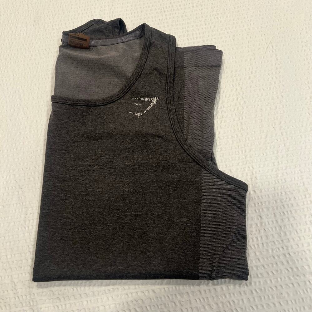Gymshark gray compression tank men medium